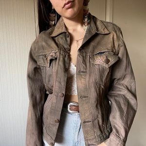 Levi’s Type III distressed brown/copper denim jacket